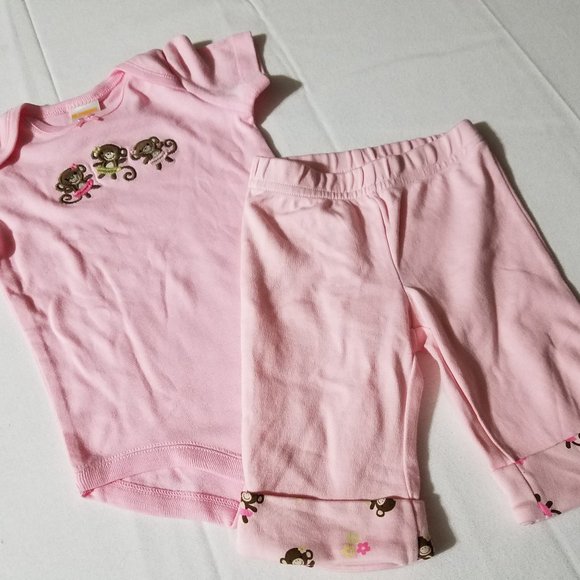 Gymboree Outlet Monkey 0-3 month NWT pants, 3-6 NWT bodysuit set. - Picture 3 of 4